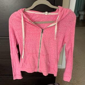 pink aero zip up hoodie